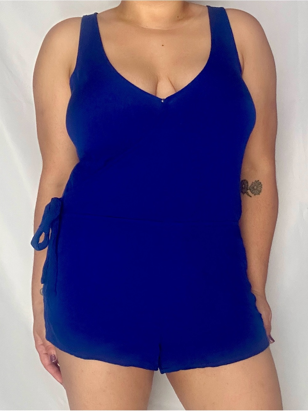 Forever 21 Cobalt Blue Sleeveless V-Neck Top
